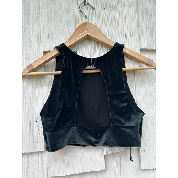 Victoria Sport High-Neck Green Velvet Bra Top M NWT - Picture 6 of 9